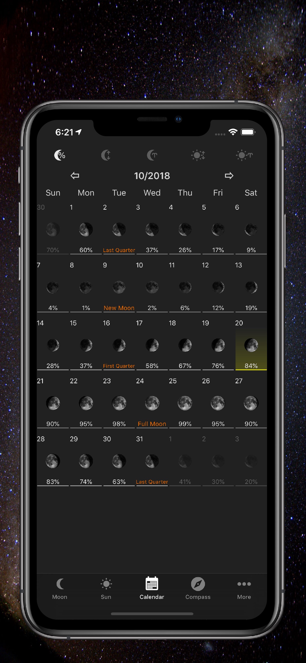 Moon Phase Calendar